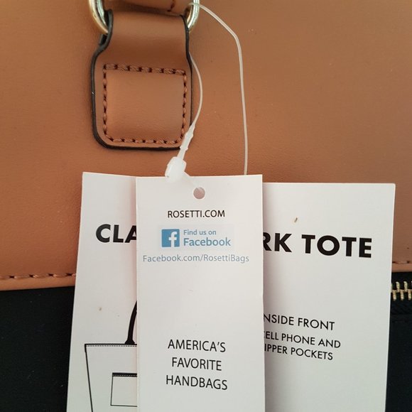 Rosetti Women Classic Work Black/Brown Tote  - NWT - Picture 3 of 8